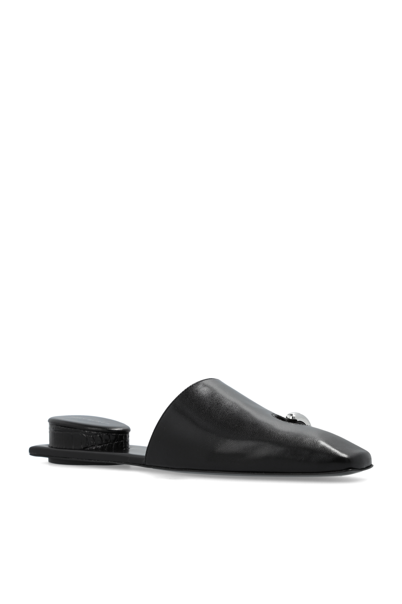 TORY BURCH パール装飾 ブラックミュール ヒール5cm ストラップなし TORY BURCH パール装飾 ブラックミュール ヒール5cm ストラップなし